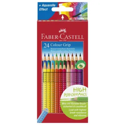 Faber-Castell Colour Grip Colour Pencils, 24 pieces