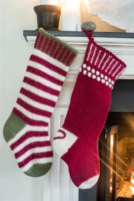 128 Twisted Christmas stockings