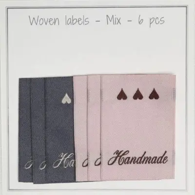 Go Handmade Woven Labels, 32 x 45 mm, 6 stk.