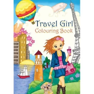Colouring Book A4 Travel Girl, 16 pages