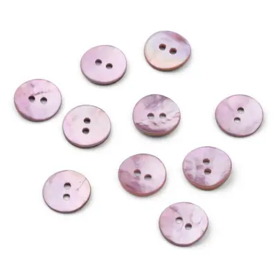 HobbyArts Mother of Pearl Buttons, Purple, 15 mm, 10 pcs