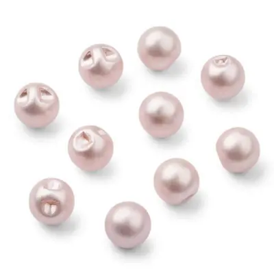 HobbyArts Pearl Buttons, Blush, 15 mm, 10 pcs