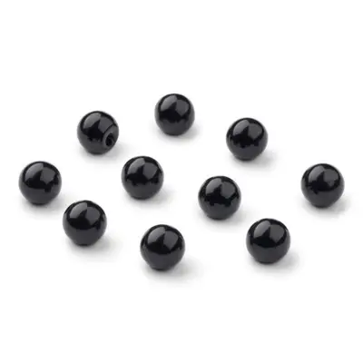 HobbyArts Pearl Buttons, Black, 12 mm, 10 pcs