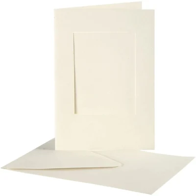 Passepartout cards with envelope, rectangular