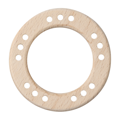 Go Handmade Wooden Rings with Holes Ø80 mm - 10 pcs