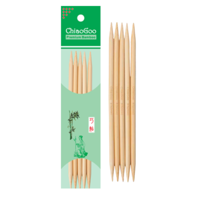 ChiaoGoo Bamboo Double-Pointed Needles Natural (13, 15, and 20 cm)