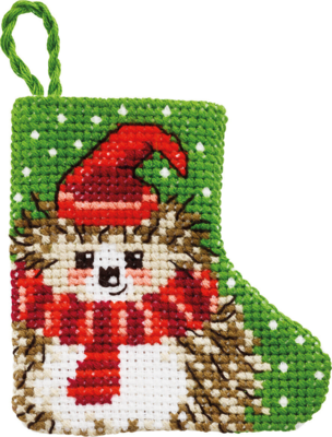 Embroidery Kit Hedgehog 7 x 7 cm / 2.76 x 2.76 in