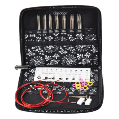 ChiaoGoo Interchangeable Circular Needle Set Twist Red Lace, Small, 13 cm