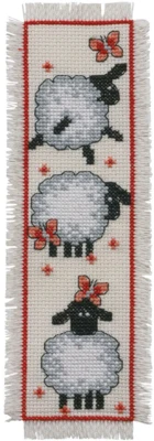 Embroidery Kit Bookmark Sheep 7 x 22 cm / 2.76 x 8.66 in