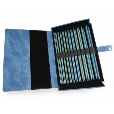 LYKKE Straight Needle Set Indigo, Azure Blue, 35 cm