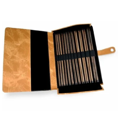 LYKKE Single Pointed Knitting Needle Set Umber, Tan, 35 cm