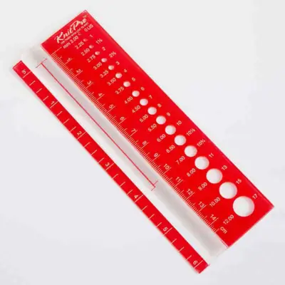 KnitPro Needle Gauge Red (2.00–12.00 mm)