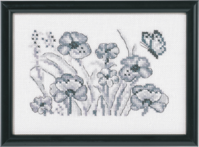 Embroidery Kit Poppies 12 x 17 cm / 4.72 x 6.69 in