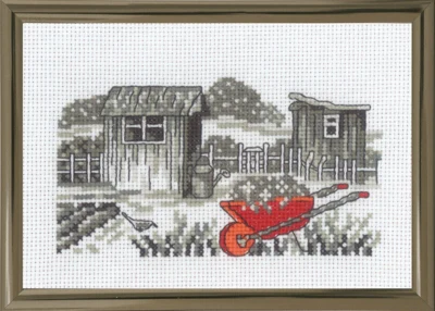 Embroidery Kit Wheelbarrow R5794 15 x 10 cm / 5.91 x 3.94 in
