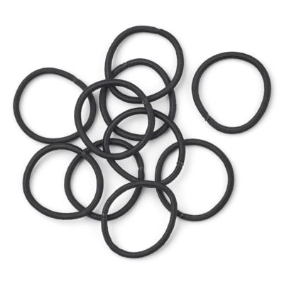 LindeHobby Hair Elastics, Black, 45 mm, 10 pcs