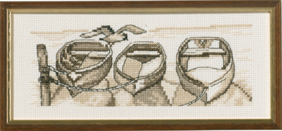 Embroidery Kit Boats R5619 22 x 9 cm / 8.66 x 3.54 in