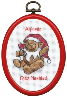 Embroidery Kit Elf Teddy Bear m/5961/30 7 x 9 cm / 2.76 x 3.54 in