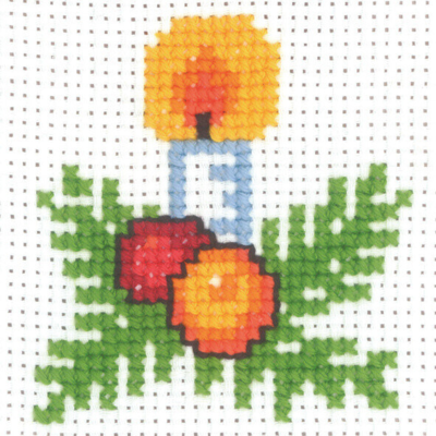 Embroidery Kit Candle 10 x 10 cm / 3.94 x 3.94 in