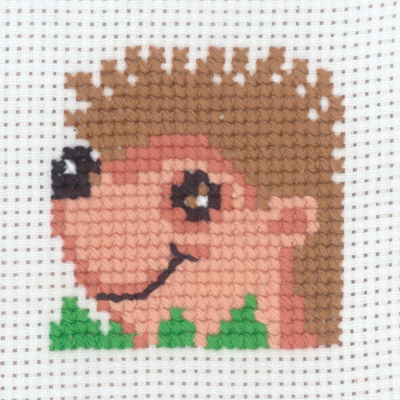 Embroidery Kit Hedgehog 8 x 8 cm / 3.15 x 3.15 in