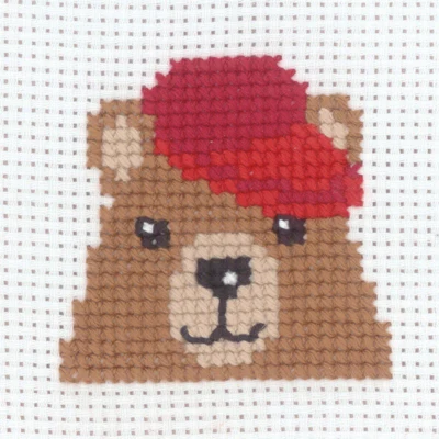 Embroidery Kit Bear 8 x 8 cm / 3.15 x 3.15 in