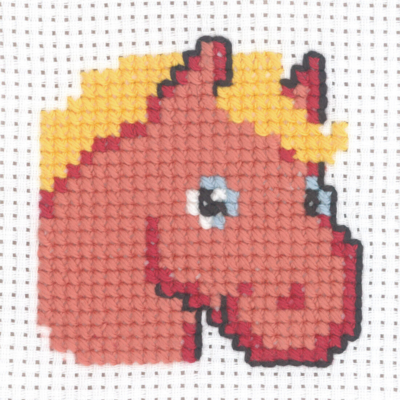 Embroidery Kit Horse 8 x 8 cm / 3.15 x 3.15 in