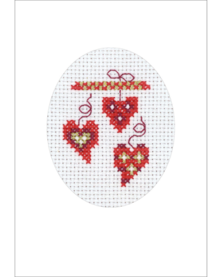 Embroidery Kit Hearts 5883/00 9x13 cm / 4x5 in