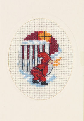 Embroidery Kit Santa Claus on the lookout M5875/00 9 x 13 cm / 3.54 in x 5.12 in