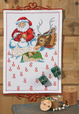 Embroidery Kit Santa Claus in Chimney 5125/38 38x
