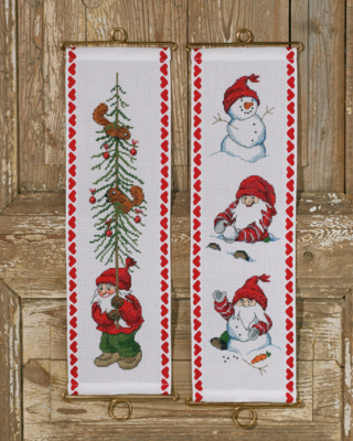 Embroidery Kit Elf w/ tree M/5188/12 12 x 39 cm / 4.72 x 15.35 in
