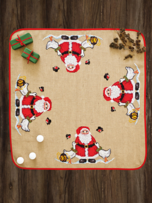 Embroidery Kit Santa Claus & Geese 120 x 120 cm / 47 x 47 in