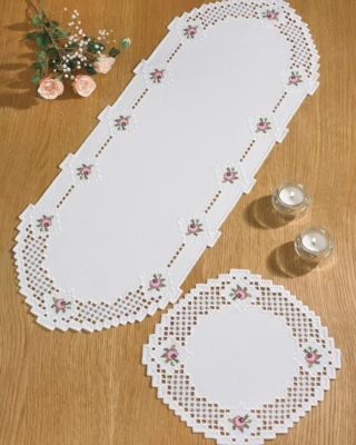 Embroidery Kit Hardanger Round 30cm / 11.81in x 79cm / 31.10in
