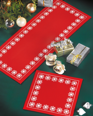 Embroidery Kit Snowflakes 26 x 64 cm / 10 x 25 in