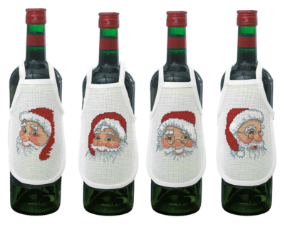 Embroidery Kit 4 Elf Heads 10 x 15 cm / 3.94 x 5.91 in