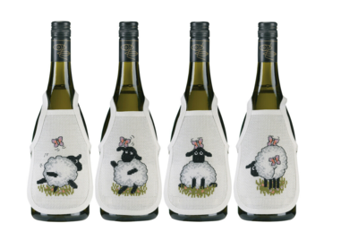 Embroidery Kit Sheep / butterfly 0330B x 4 10 x 15 cm / 3.94 x 5.91 in