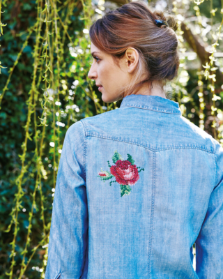 Embroidery Kit Roses 10 x 10 cm / 3.94 x 3.94 in