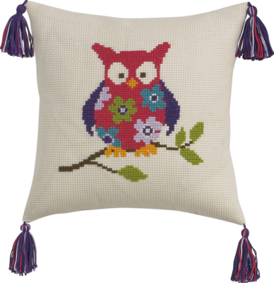 Embroidery Kit Owl 30 x 30 cm / 12 x 12 in