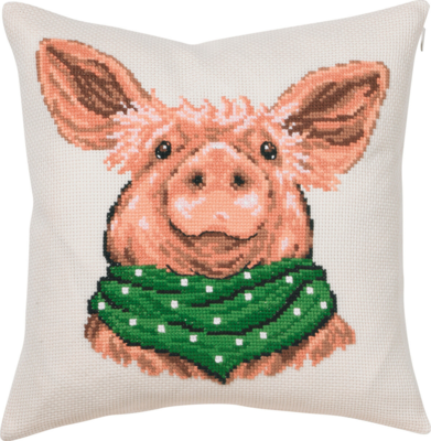 Embroidery Kit The Happy Pig 40x40 cm