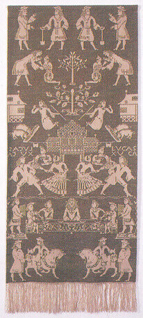 Embroidery Kit Beiderwand blue 81 x 193 cm / 31.89 x 75.98 in