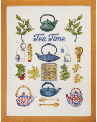 Embroidery Kit Tea Time 40 x 52 cm / 15.75 x 20.47 in