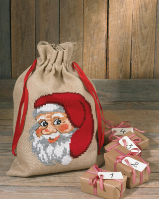 Embroidery Kit Christmas Sack 39 x 55 cm / 15.35 x 21.65 in
