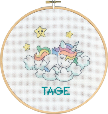 Embroidery Kit Unicorn Tage with/5810/20 20 cm / 7.87 in dia.