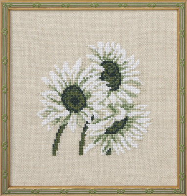Embroidery Kit Sunflower 18 x 19 cm / 7.09 x 7.48 in