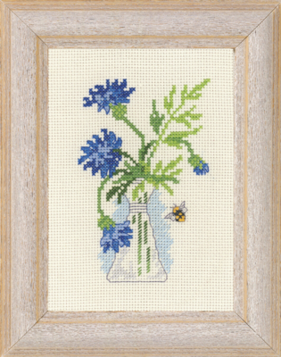 Embroidery Kit Blue Wildflower R 5406 13 x 18 cm / 5 x 7 in
