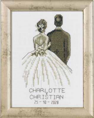 Embroidery Kit Tone-on-tone wedding R535914x19