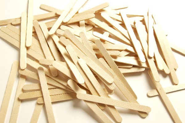 200 Pcs Natural Wood Popsicle Sticks Wooden Craft Wax Sticks 4-1/2 x 3/8  New ! 