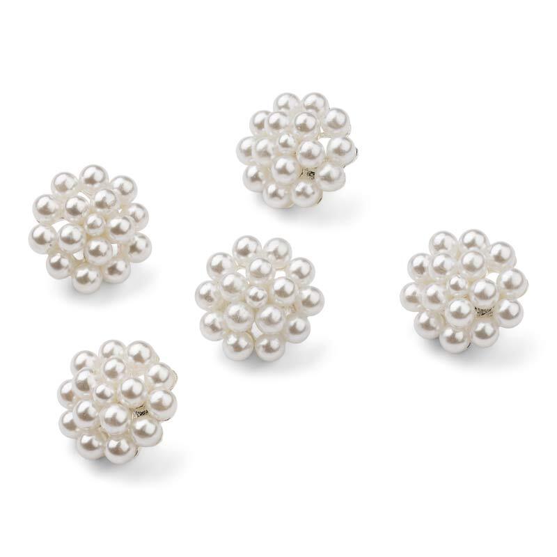 Pearl Buttons with stone - 21 mm - 4 pcs from Go Handmade